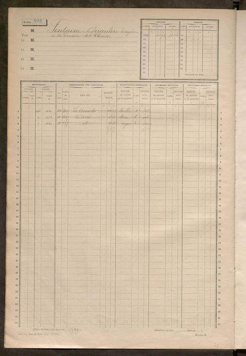 Matrice des propriétés non bâties, fol. 601 à 1200.