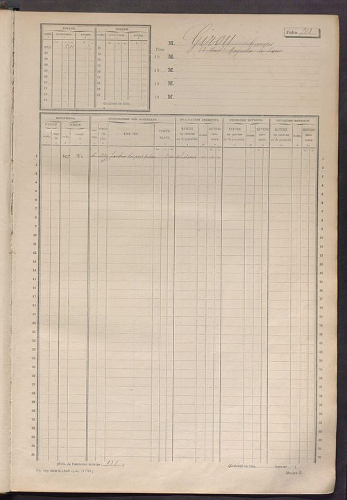 Matrice des propriétés non bâties, fol. 489 à 1088.