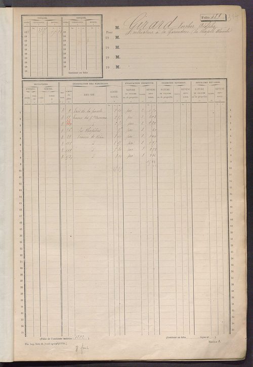 Matrice des propriétés non bâties, fol. 489 à 1088.