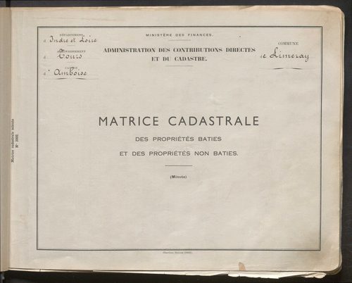 Table des comptes de la matrice. Comptes actifs personnes morales et A - Cay.