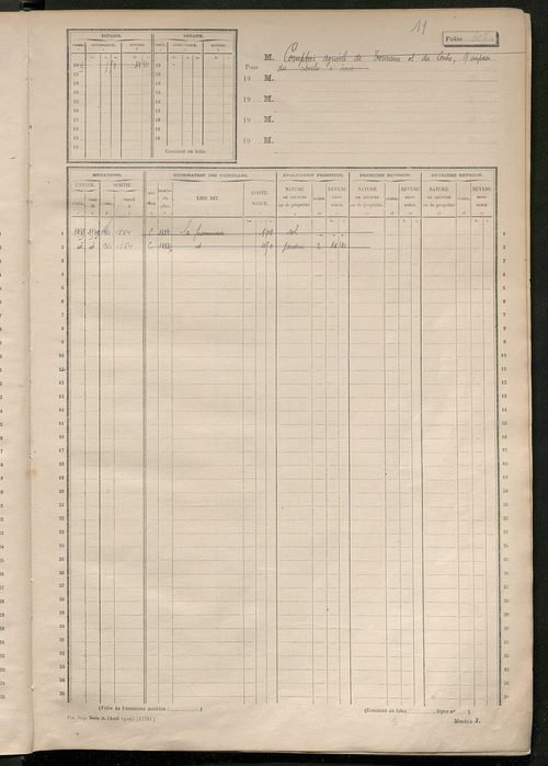 Matrice des propriétés non bâties, fol. 601 à 1200.