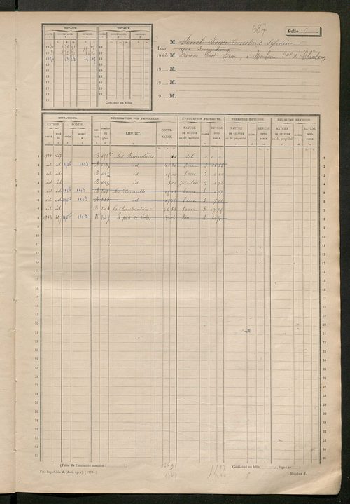 Matrice des propriétés non bâties, fol. 1 à 600.