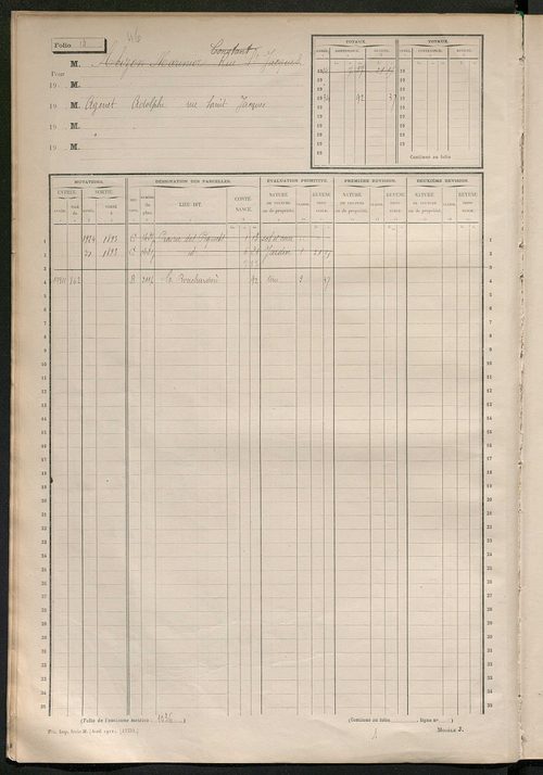 Matrice des propriétés non bâties, fol. 1 à 600.