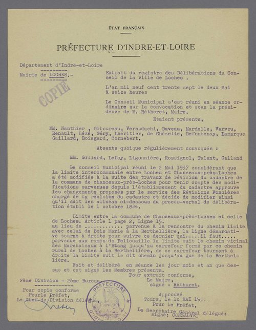 Loches (1824, 1937)