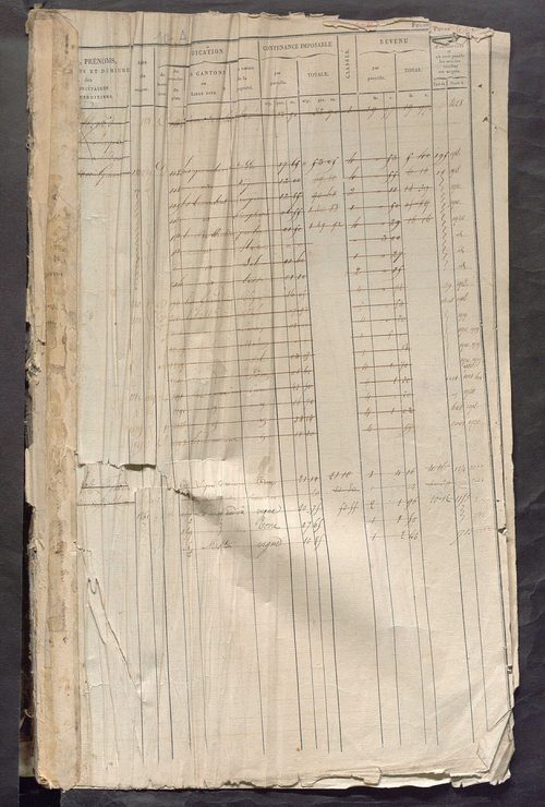 Matrice des propriétés foncières, fol. 601 à 1240.
