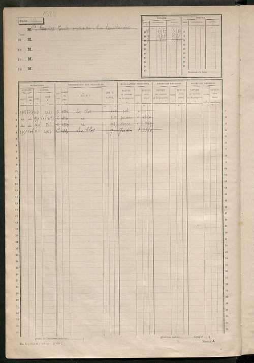 Matrice des propriétés non bâties, fol. 601 à 1200.