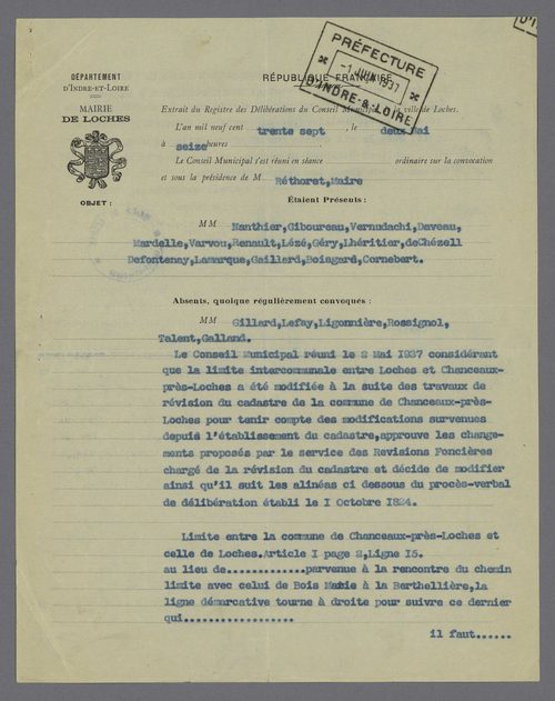 Loches (1824, 1937)