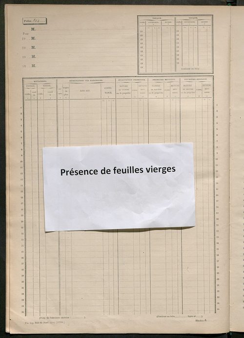 Matrice des propriétés non bâties, fol. 893 à 1187.