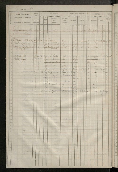 Matrice des propriétés foncières, fol. 661 à 1320 ; récapitulation des contenances et des revenus de la matrice cadastrale, 1833 ; table alphabétique des propriétaires.