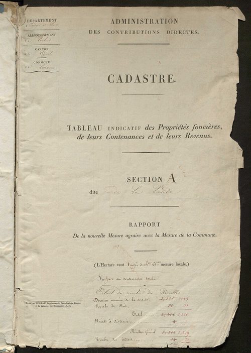 Etats de sections.