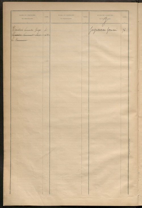 Matrice des propriétés bâties ; récapitulation ; table alphabétique des propriétaires.