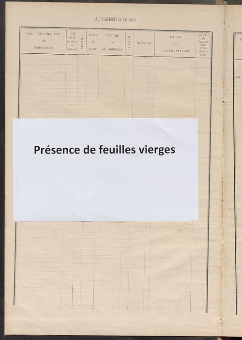 Matrice des propriétés bâties ; augmentations et diminutions, 1883-1891 ; séparation des revenus cadastraux afférents, pour l'année 1882, aux propriétés bâties et non bâties (état-balance) ; table alphabétique des propriétaires.