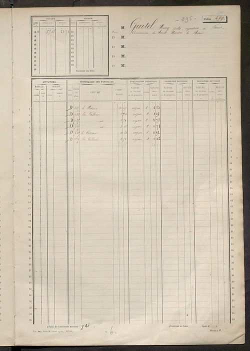 Matrice des propriétés non bâties, fol. 497 à 1094.