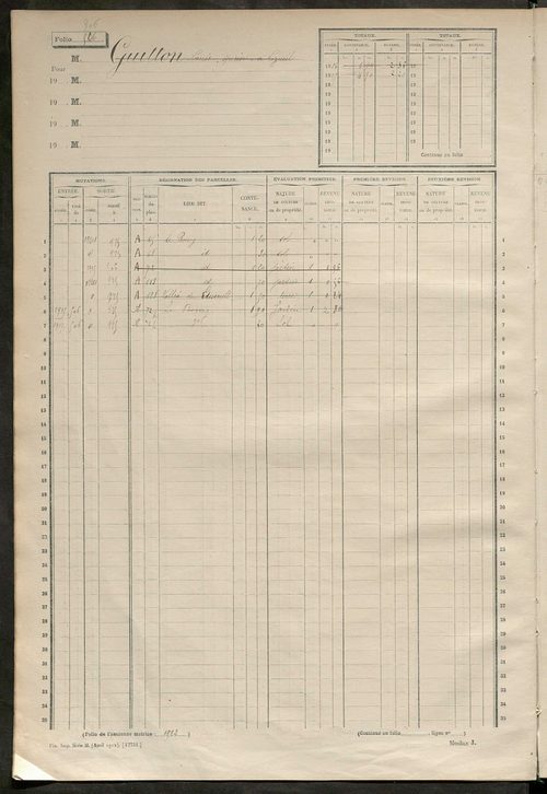 Matrice des propriétés non bâties, fol. 497 à 1094.