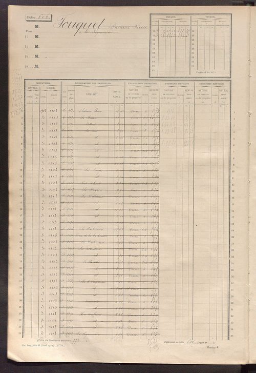 Matrice des propriétés non bâties, fol. 601 à 1200.