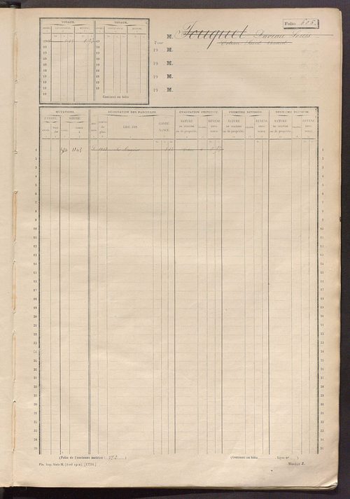 Matrice des propriétés non bâties, fol. 601 à 1200.