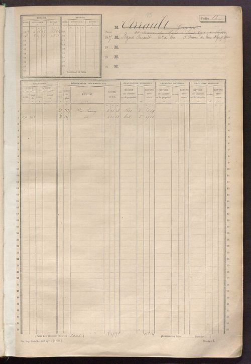Matrice des propriétés non bâties, fol. 1 à 600.