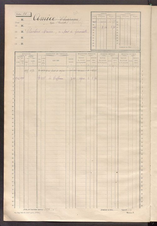 Matrice des propriétés non bâties, fol. 1 à 600.