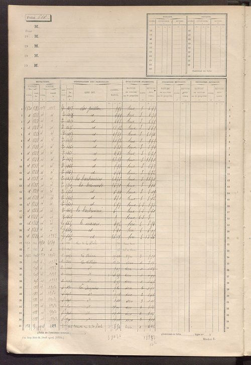 Matrice des propriétés non bâties, fol. 601 à 1200.
