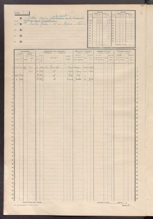 Matrice des propriétés non bâties, fol. 2295 à 2396.