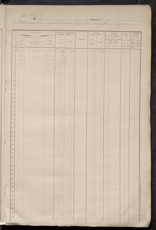 Matrice des propriétés foncières, fol. 1919 à 2318.