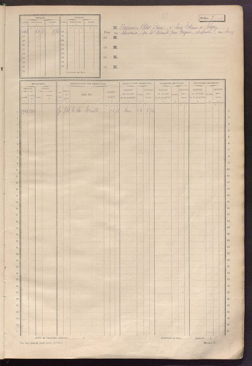 Matrice des propriétés non bâties, fol. 1 à 600.