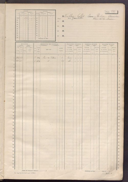 Matrice des propriétés non bâties, fol. 1799 à 2294.
