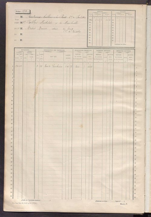 Matrice des propriétés non bâties, fol. 1799 à 2294.