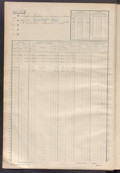 Matrice des propriétés non bâties, fol. 1799 à 2294.
