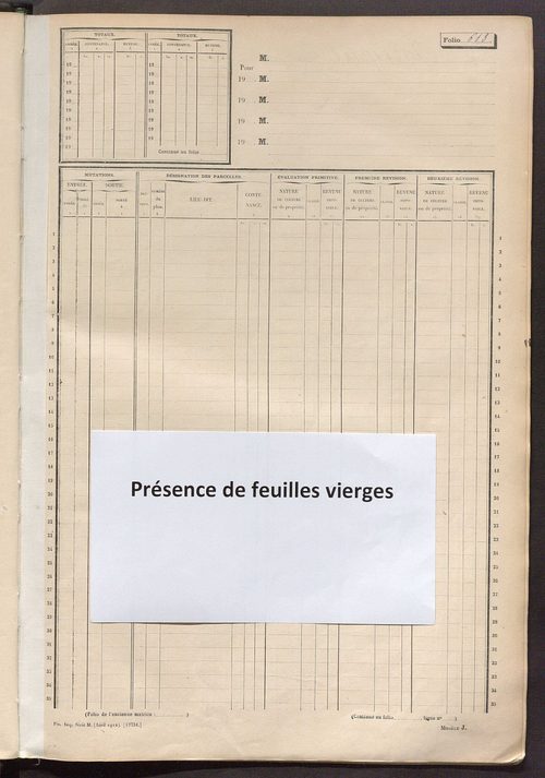 Matrice des propriétés non bâties, fol. 601 à 1200.