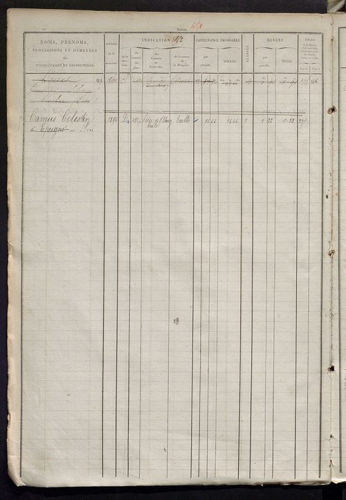 Matrice des propriétés foncières, fol. 1841 à 2380 ; récapitulation des contenances et des revenus de la matrice cadastrale, 1827 ; table alphabétique des propriétaires.