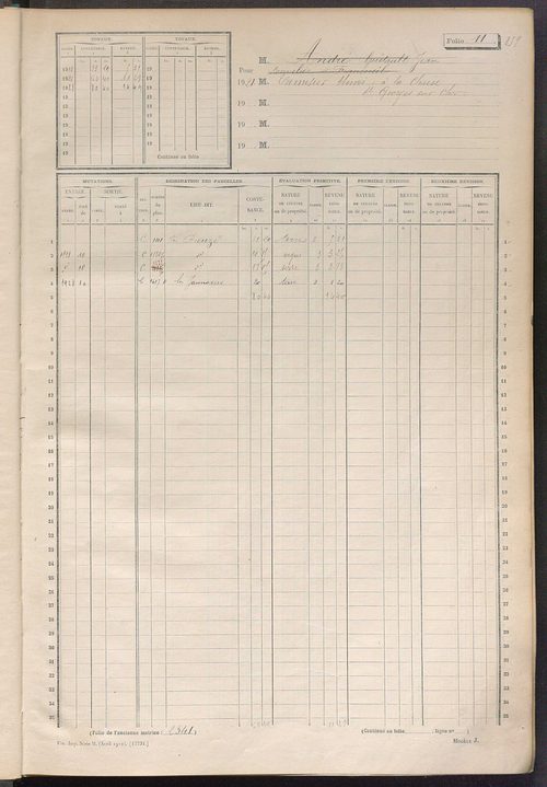 Matrice des propriétés non bâties, fol. 1 à 600.