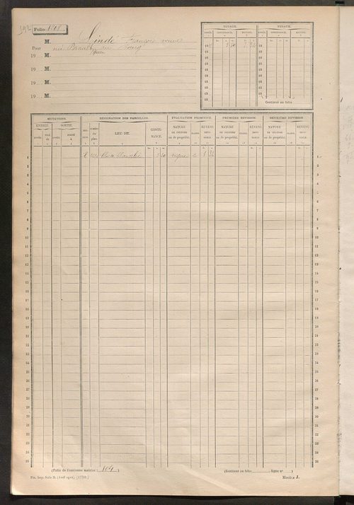 Matrice des propriétés non bâties, fol. 1201 à 1800.