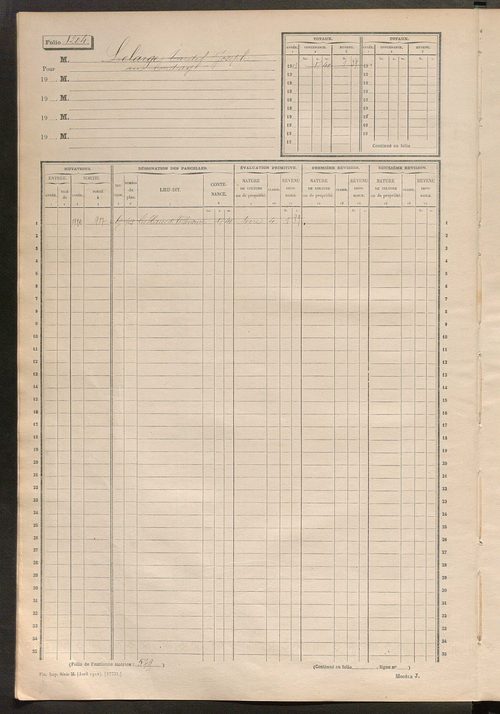 Matrice des propriétés non bâties, fol. 1201 à 1800.