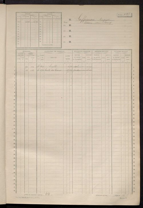 Matrice des propriétés non bâties, fol. 1801 à 2300.