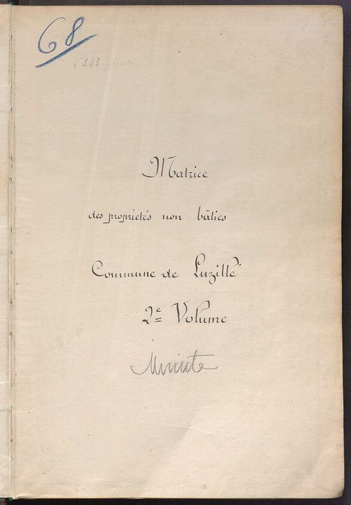 Matrice des propriétés non bâties, fol. 1 à 600.
