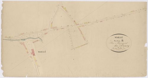 Section B, plan d'alignement du bourg
