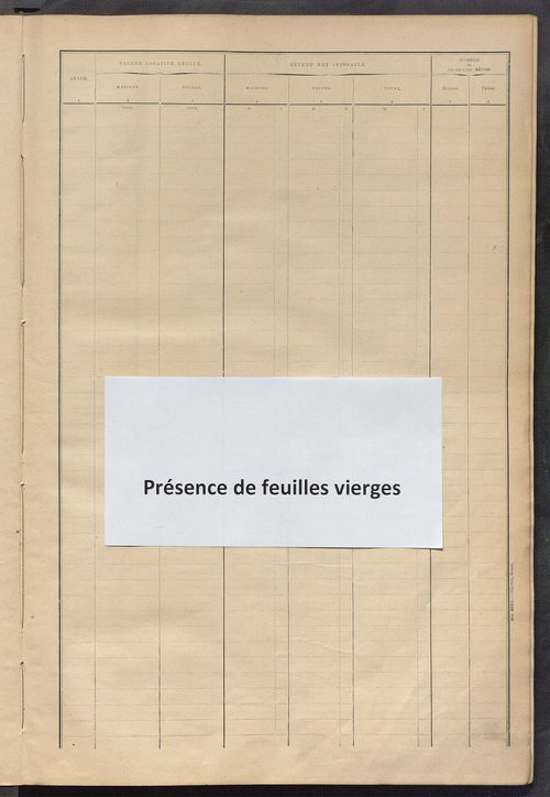 Matrice des propriétés bâties ; récapitulation ; table alphabétique des propriétaires.