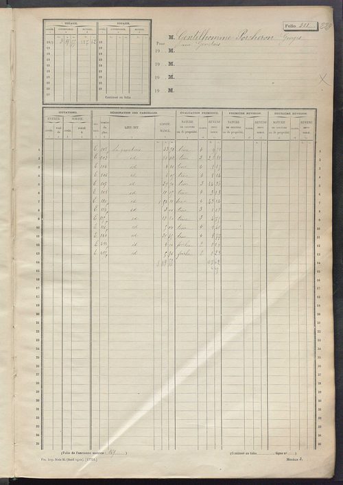 Matrice des propriétés non bâties, fol. 501 à 1000.