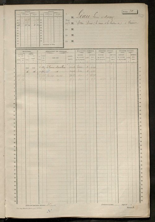 Matrice des propriétés non bâties, fol. 501 à 1104.