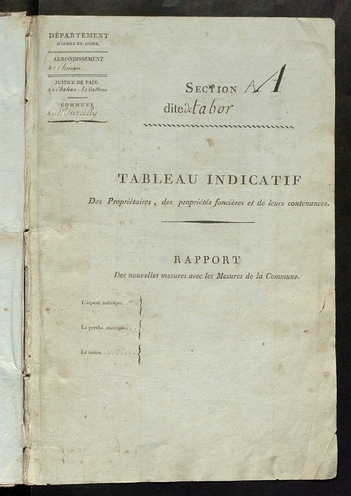 Etats de sections.