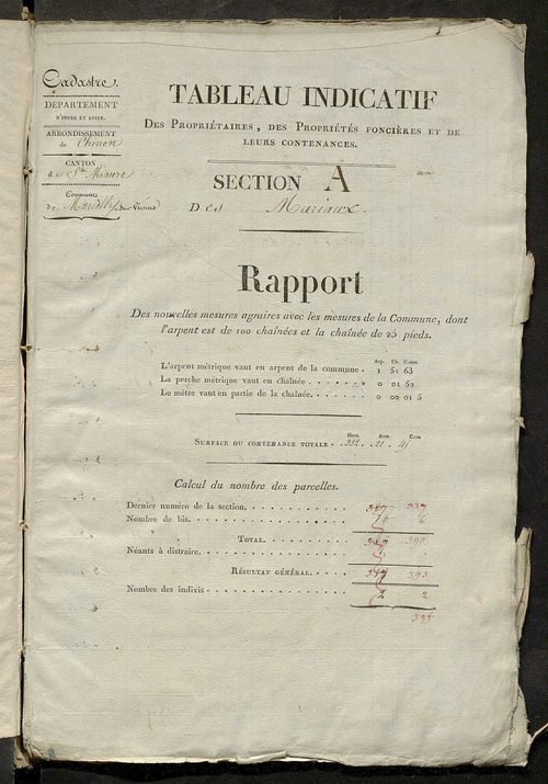 Etats de sections.
