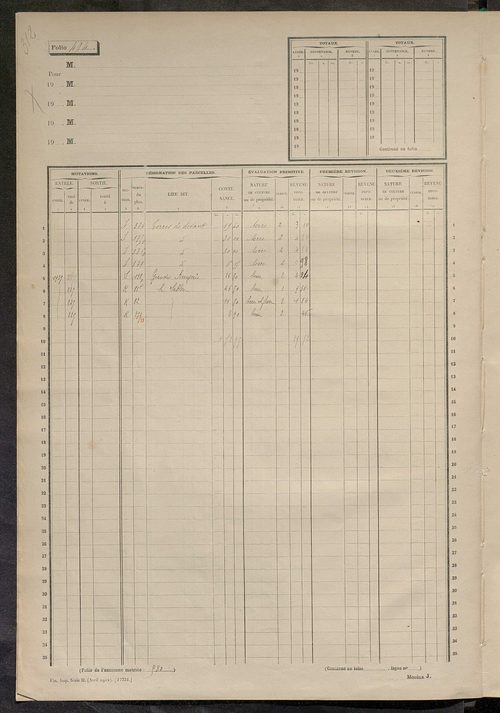 Matrice des propriétés non bâties, fol. 493 à 673.