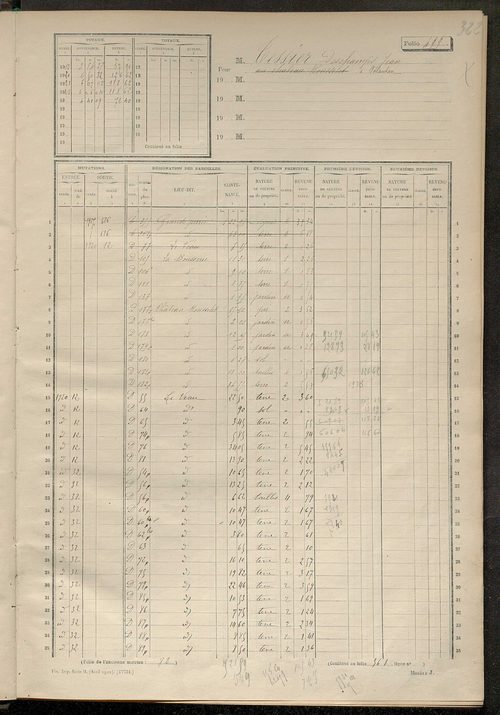 Matrice des propriétés non bâties, fol. 493 à 673.