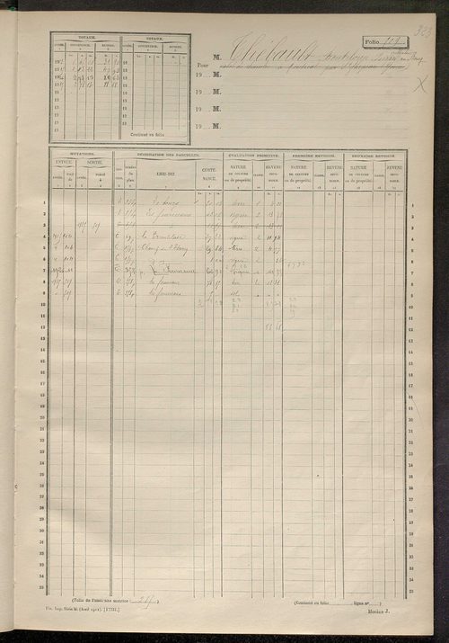 Matrice des propriétés non bâties, fol. 493 à 673.