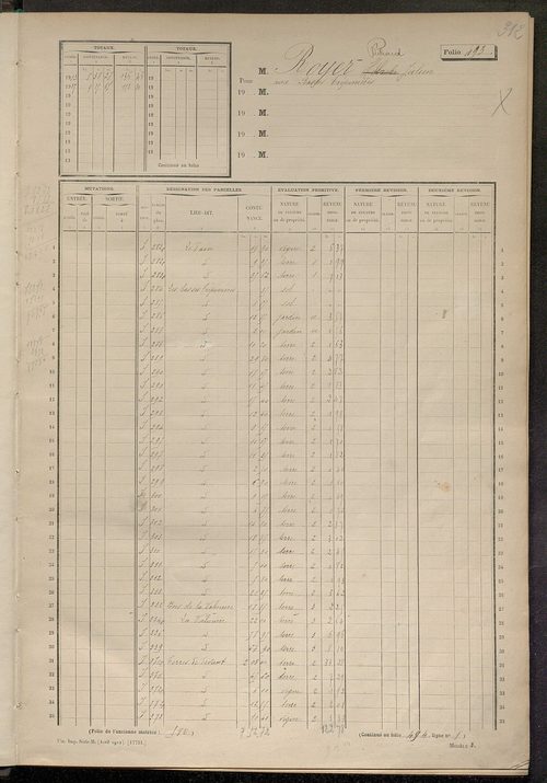 Matrice des propriétés non bâties, fol. 493 à 673.