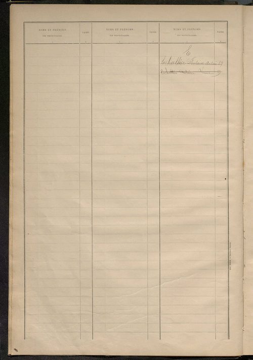 Matrice des propriétés bâties ; récapitulation ; table alphabétique des propriétaires.