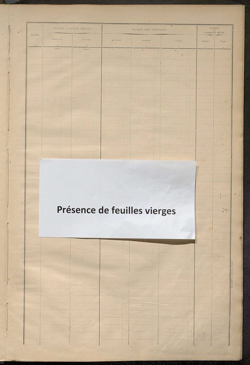 Matrice des propriétés bâties ; récapitulation ; table alphabétique des propriétaires.