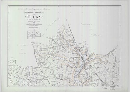 Groupement d'urbanisme de Tours, planche 1 : Fondettes, La Membrolle-sur-Choisille, Saint-Cyr-sur-Loire (1962)