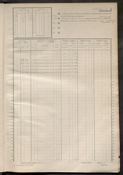 Matrice des propriétés non bâties, fol. 489 à 1088.